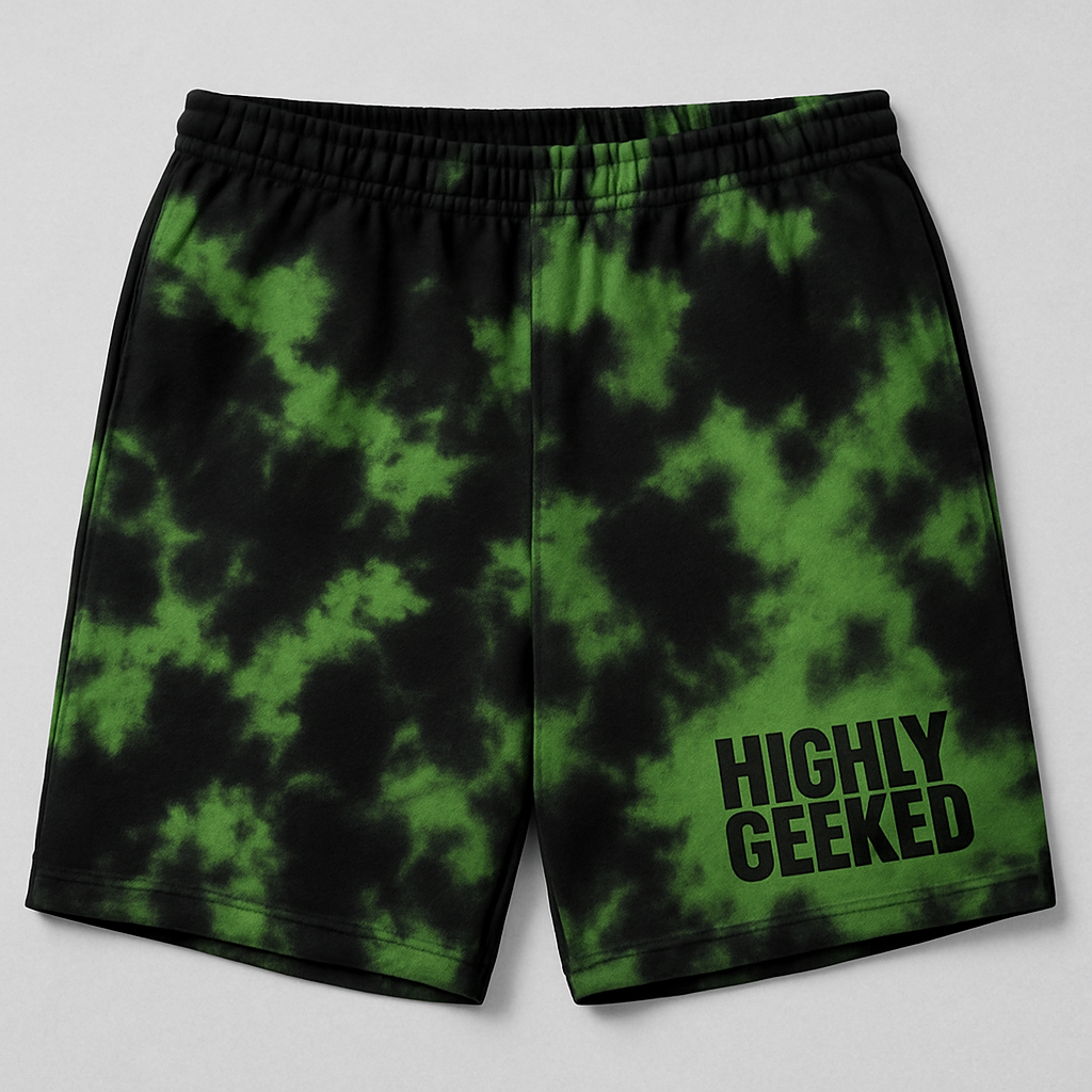 Highlygeeked tie die shorts